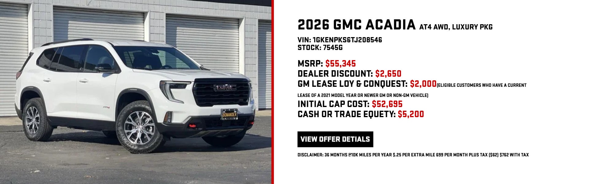 2026 GMC ACADIA