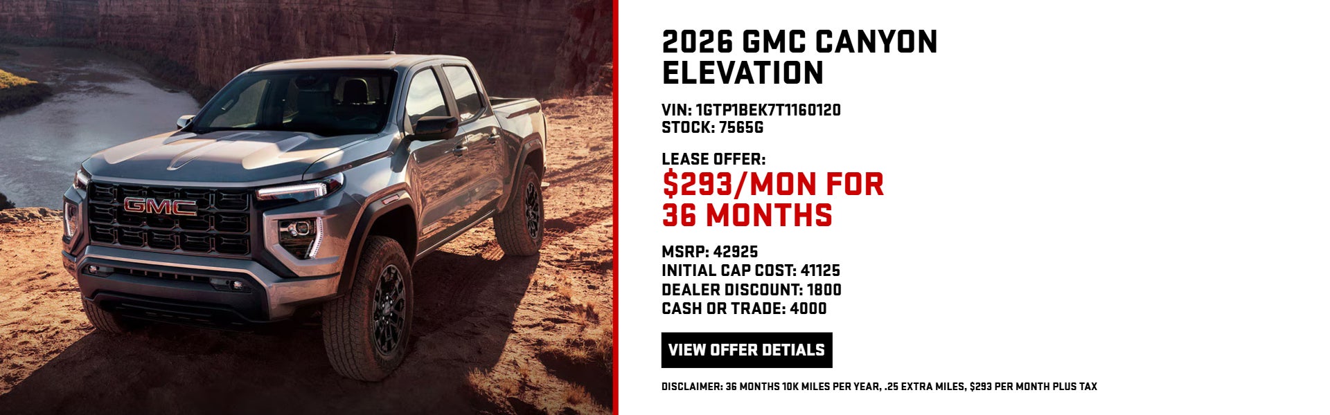 2026 GMC Canyon elevation