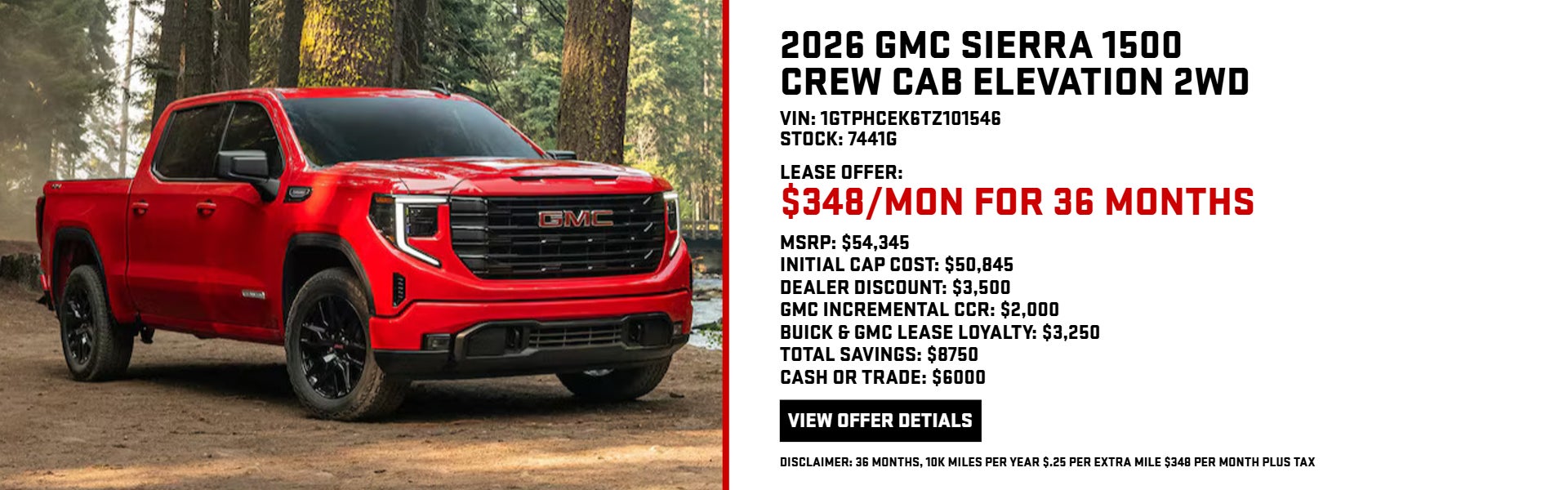 2026 GMC SIERRA 1500 Crew cab elevation 2WD
