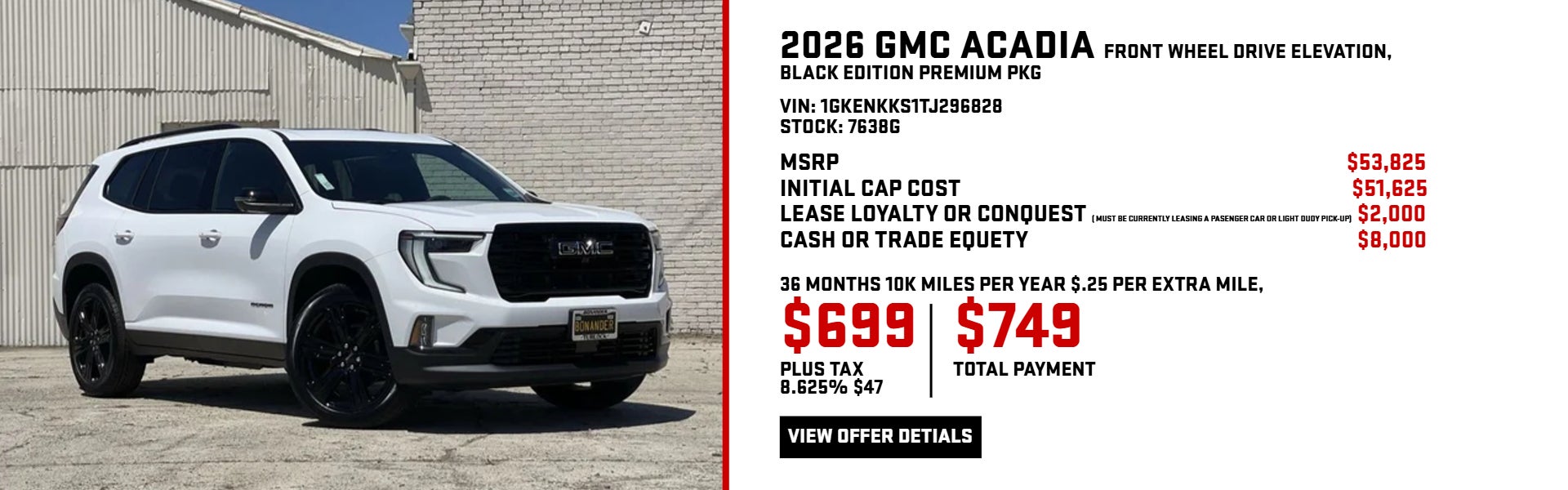2026 GMC Acadia