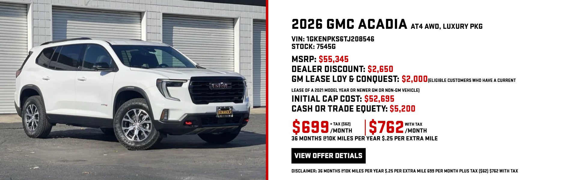 2026 GMC Acadia